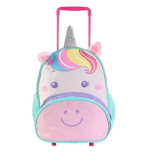Mochila Infantil Com Rodinhas Unicórnio - Roxo
