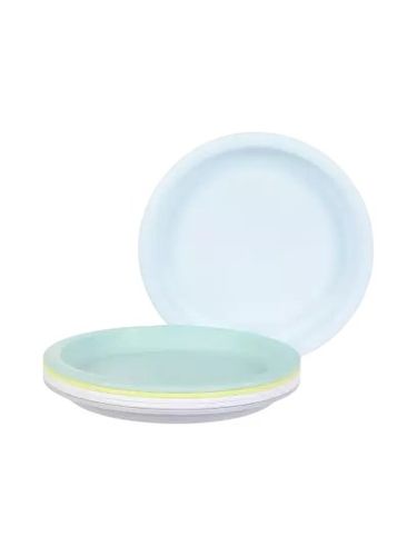 Conjunto com 6 Pratos Plástico Multicolorido