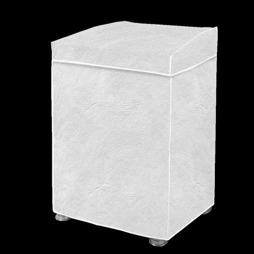 Capa Maquina de Lavar Flanelada Branca Perolizada - G