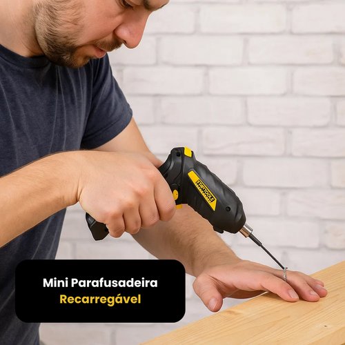 Mini Parafusadeira Recarregável