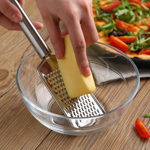 zwygf7nl5v-lg.jpg Ralador Inox 24cm Aço Inoxidável Manual Cozinha Queijo Legumes Resistente Durável