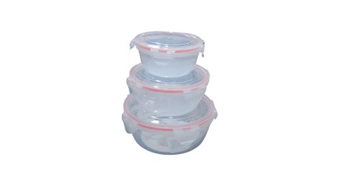Conjunto 3 Pote Hermético Redondo Multiuso com Tampa