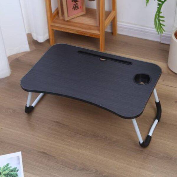 Mesa_Notebook_Multiuso___Preta_imagem_5 Mesa Notebook Multiuso Cama Sofá Dobrável Madeira 60x40 Resistente