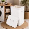 15541271472-cesto-de-bambu-com-al-as-e-tampa-70l-branco-imagem-2.jpg Cesto Organizador de Roupas com Tampa e Alças 70L
