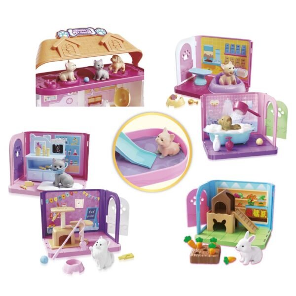 Casa Pet House Maleta Portátil 3D Acessórios Brinquedo Infantil