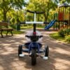 Triciclo Infantil com Empurrador e Pedal- Azul