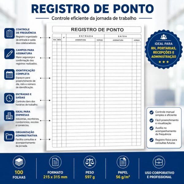 0itmzsgbmx37-xl-1.jpg Livro Registro de Ponto 100 Folhas