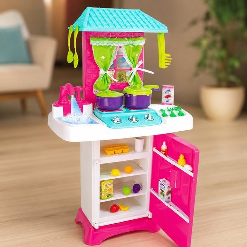 0jx2ozz1x94l-lg-1.jpg Conjunto Cozinha Infantil Pia Geladeira Fogão com Telhado