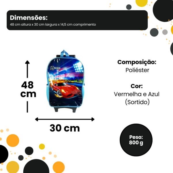 0x2hh9056kz-xl-1.jpg Mochila de Rodinhas Infantil Carros - Sortida