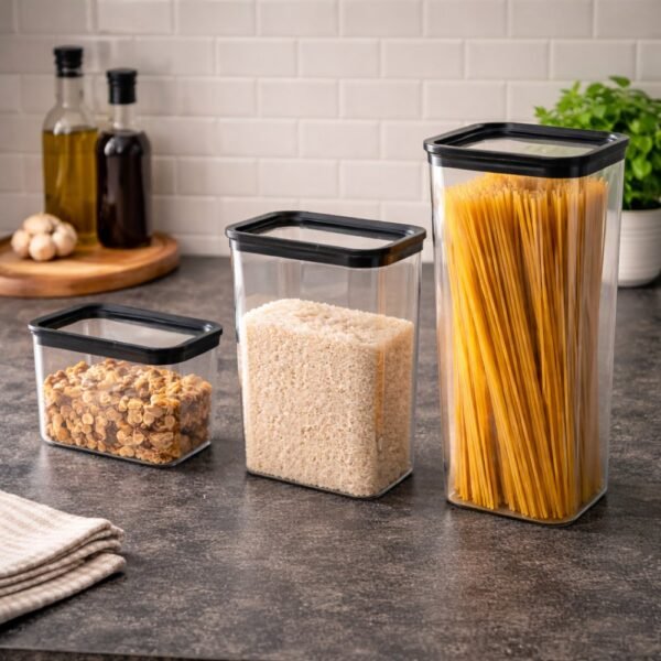Conjunto 3 Potes Herméticos de Plástico