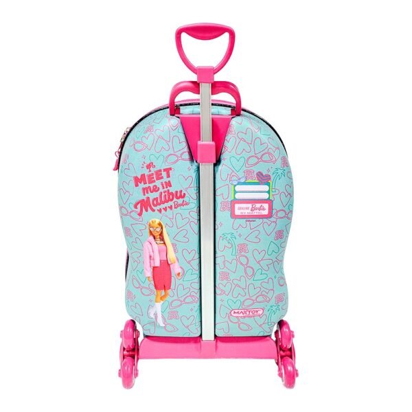 Mala Infantil Barbie 3D com Rodinhas - Rosa