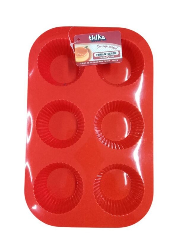 Forma Para Pudim Redonda de Silicone - Sortida