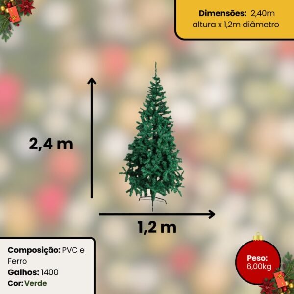 2830t7vm5rk-xl-1.jpg Árvore De Natal Pinheiro 2,40m 1.400 galhos - Verde