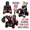 Retroescavadeira Elétrica Infantil Com Haste - Vermelha