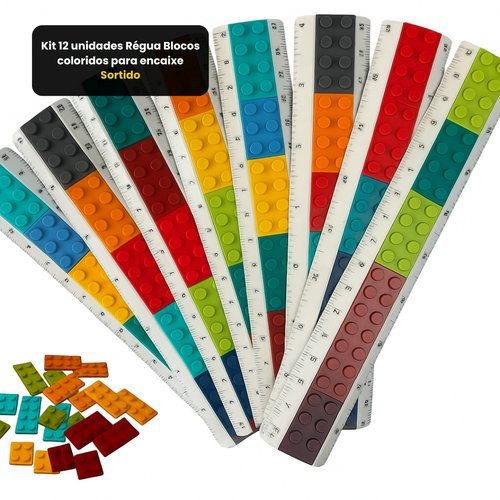 31aazbvawe4-lg-2.jpg Kit 12 unidades Régua Blocos coloridos para encaixe - Sortido