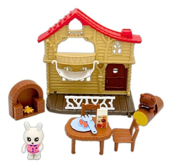 31njnobd9ll-xl-1.jpg Conjunto Animais de Plástico 22 Peças com Acessórios Brinquedo Infantil - Marrom