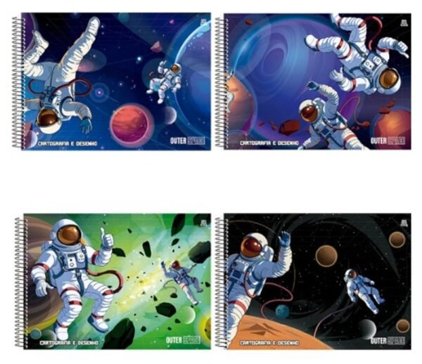 36t9oafuegh-xl-1.jpg Caderno de Cartografia e Desenho Outer Space - Sortido