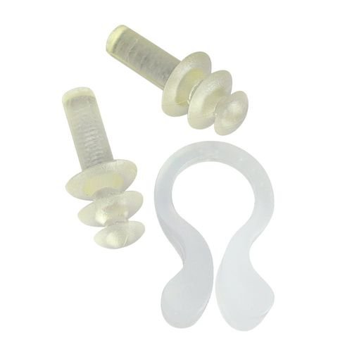 Kit De Natação Óculos Touca Protetor De Ouvido E Nariz
