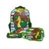 Kit Mochila Infantil Escolar com 3 peças Dinossauro