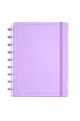 Caderno Inteligente Disco Grande G 60 Folhas Reposicionáveis Capa Dura Lilás Elástico Disko