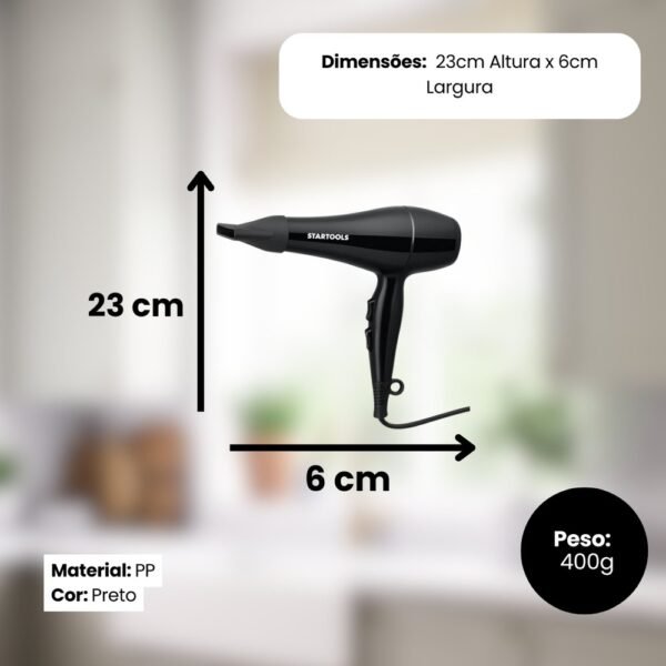 3qthbymon49-xl-1.jpg Secador de Cabelo Profissional 1800W 127V - Preta