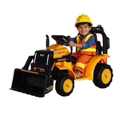 Trator Elétrico Amarelo Bateria Recarregável 6V