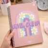 Caderno Universitário Feminino Capa Dura Never Give Up – 80 folhas
