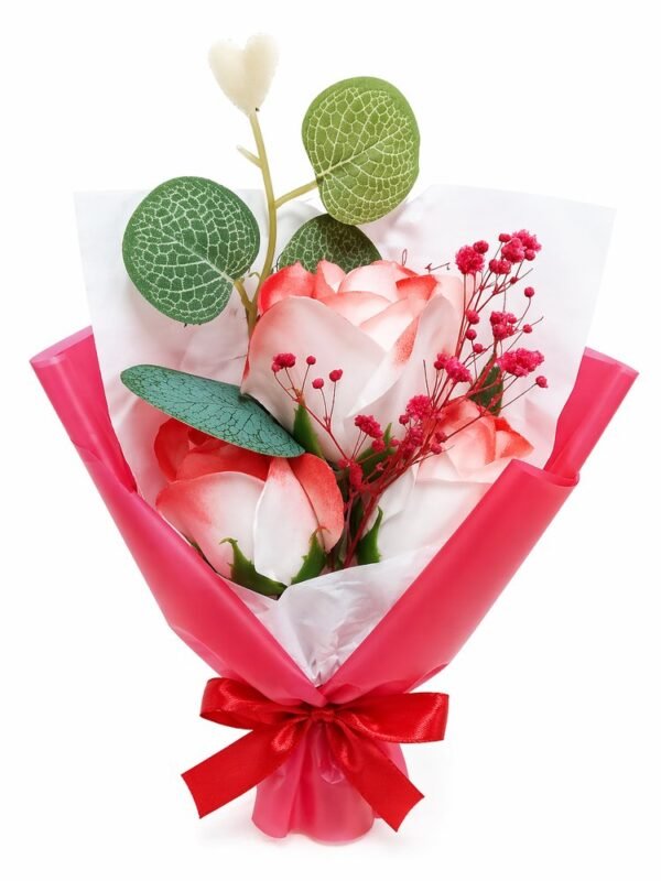 4vlr0ry0xzn-xl-1.jpg Buquê Decorativo Com Rosa Artificial 24cm - Vermelha