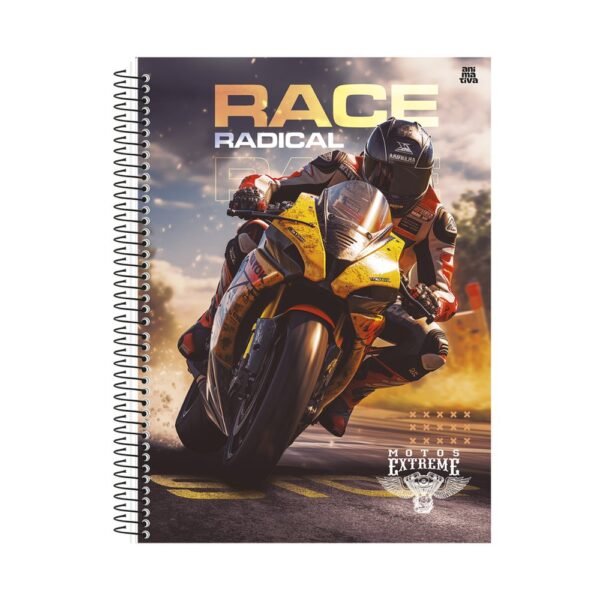 Caderno Universitário Moto Radical 10 Matérias – 160 folhas