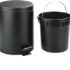 5rhmb5rya53-xl-1.png Lixeira Redonda com Pedal Multiuso Aço 3 litros - Preto Matte