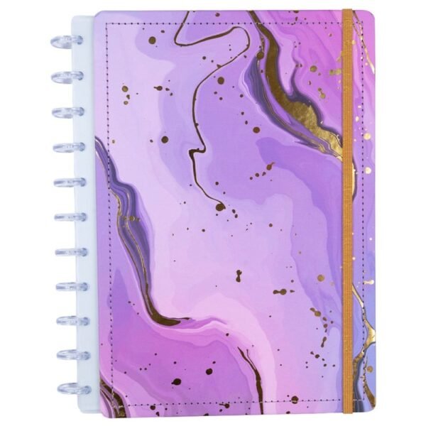 Caderno Gran Lilás Disko Grande G Capa Dura Disco Reposicionável