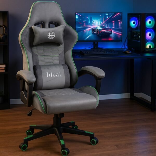 Cadeira Gamer Giratória - Cinza