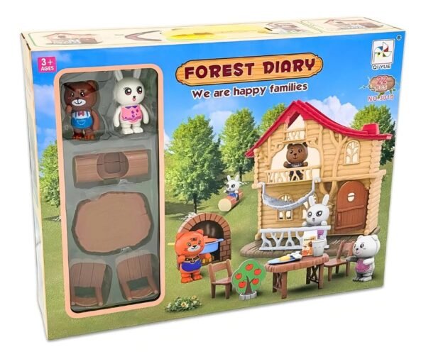 663zypbuiru-xl-1.jpg Conjunto Animais de Plástico 22 Peças com Acessórios Brinquedo Infantil - Marrom