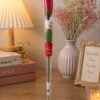 Rosa Artificial com ursinho Com Embalagem - vermelha