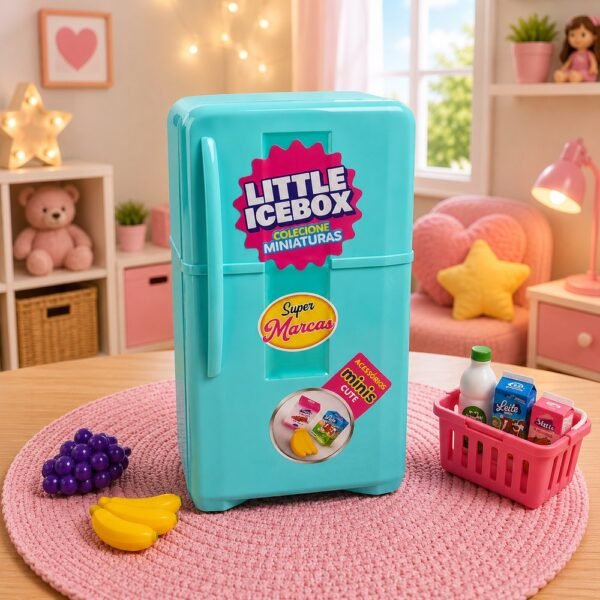 Miniatura Geladeira infantil e Minis Cute 12 peças- Verde