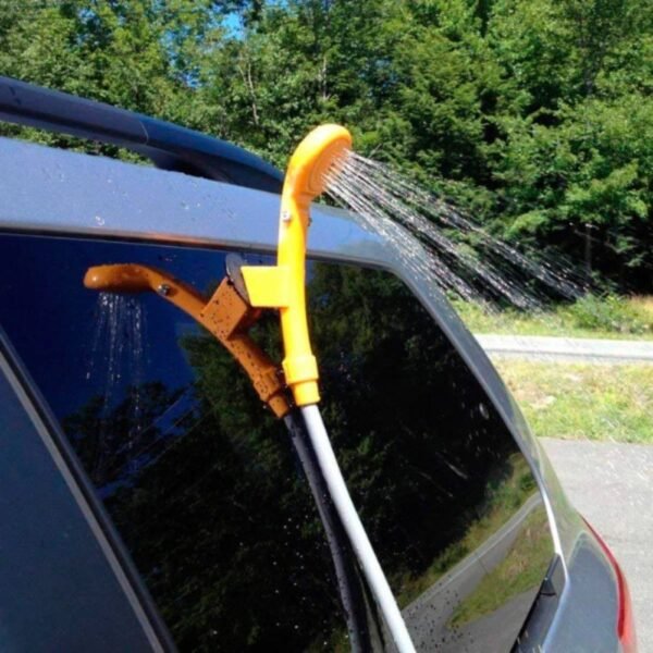 Chuveiro Portátil Para Camping Acendendor de Carro 12V - Laranja