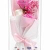 Buquê Decorativo Rosa Com Caixa Transparente - Rosa