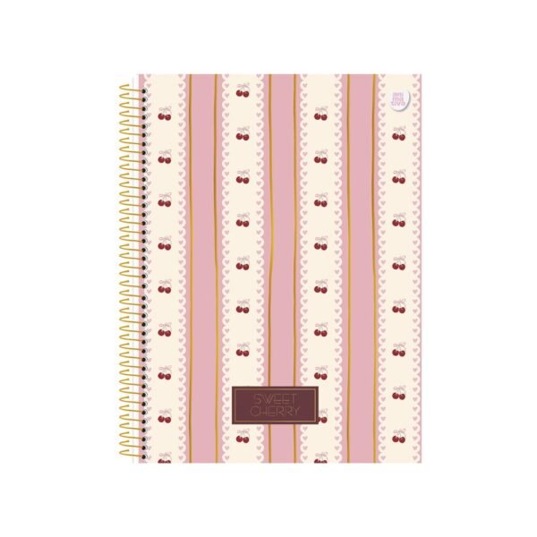 Caderno Universitário Feminino Capa Dura Sweet Cherry 80 folhas – Sortido