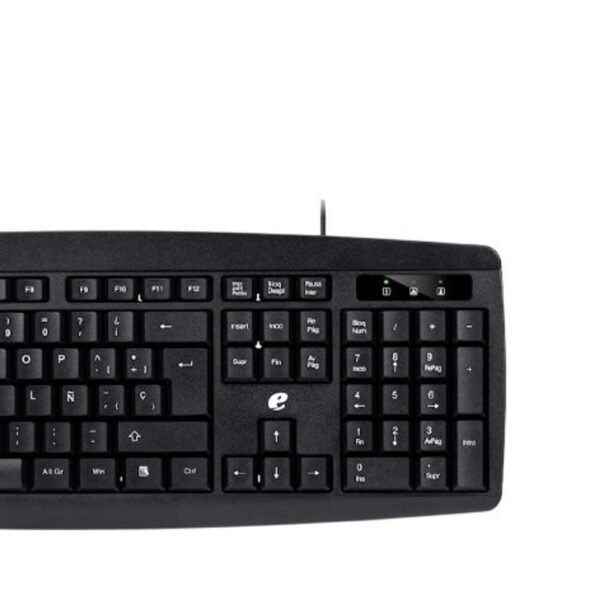 Conjunto Teclado e Mouse Com Fio Para Computador - Preta