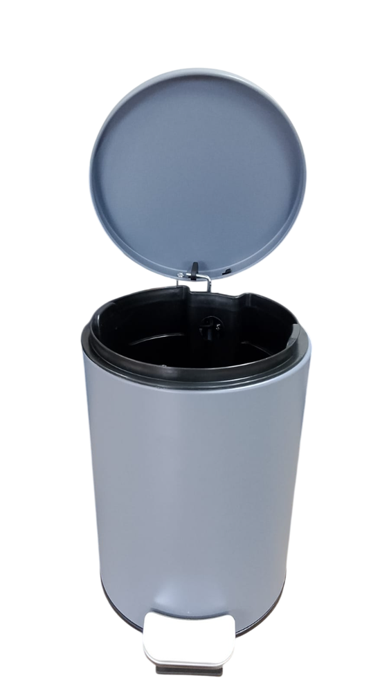 7ie2jtu0od3-xl-1.png Lixeira Redonda com Pedal Multiuso Aço 3 litros - Cinza Matte