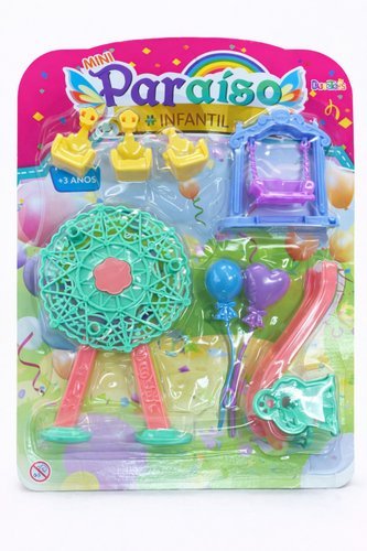 802qil7kf4x-lg-3.jpg Mini Paraíso Brinquedo Playset Parque Diversão Acessórios Colorido