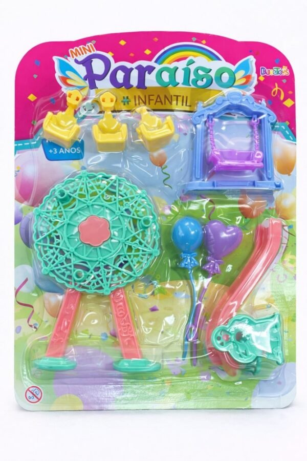 802qil7kf4x-xl-1.jpg Mini Paraíso Brinquedo Playset Parque Diversão Acessórios Colorido