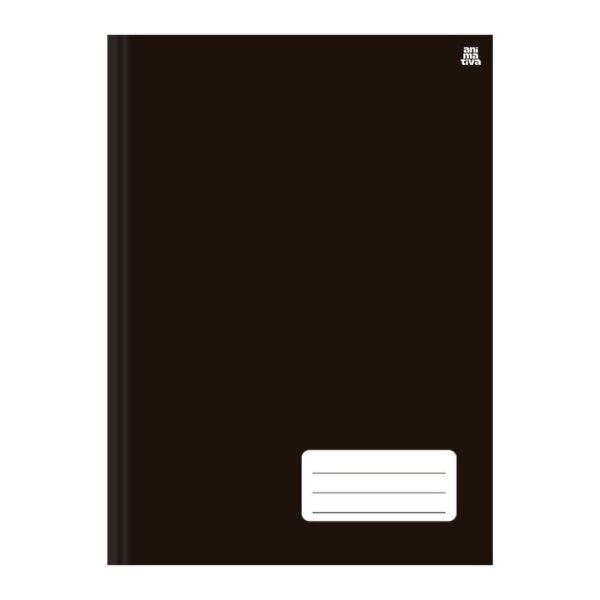 Caderno Universitário Costurado 1 matéria 96 Folhas - Preto