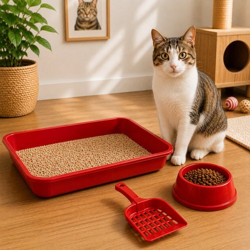 8j4swraqtpf-lg-2.jpg KIT Higiênico Bandeja Para Gatos Filhotes Caixa de Areia Gatos
