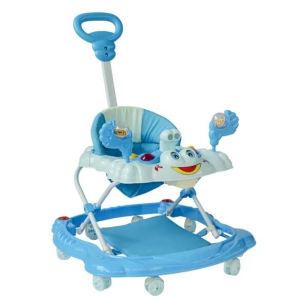 Andador Infantil com Empurrador Interativo - Azul