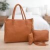 Kit 3 Peças Bolsa Feminina Estilo Tote