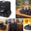 Fogareiro Portátil De Mesa Maleta Para Camping e Cozinha