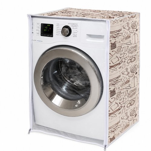 abev83a1pnn-lg.jpg Capa de Maquina de Lavar Abertura Frontal Lavanderia com Ziper GG - Bege