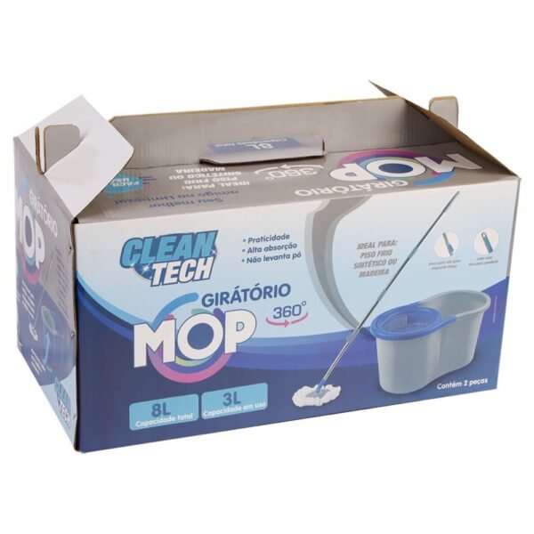 Mop Giratório 360º com Balde Duplo - Sortido