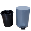 ax6glmglwpo-xl-1.png Lixeira Redonda com Pedal Multiuso Aço 3 litros - Cinza Matte